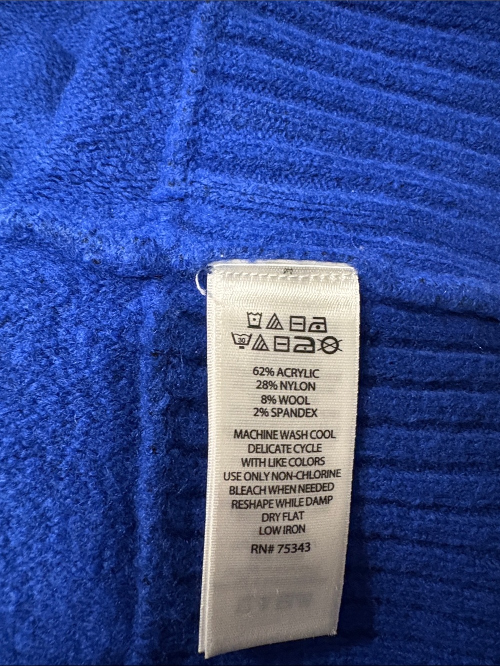 Cynthia Rowley V-Neck Sweater in Vibrant Blue - Picture 3 of 3